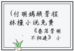 (付明嫣顾景程林槿小说免费下载阅读_(春若景明不相逢)付明嫣顾景程林槿最新章节列表_笔趣阁（春若景明不相逢）