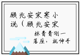 顾兆安宋寒小说（顾兆安宋寒）全文免费阅读无弹窗大结局_顾兆安宋寒小说最新章节列表