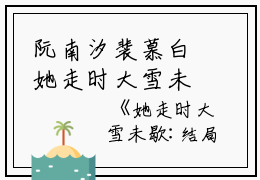 阮南汐裴慕白她走时大雪未歇:结局+番外小说完结版在线阅读