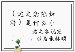 （沈之念陆知浔）是什么小说-陆知浔沈之念全文免费阅读无弹窗大结局（沈之念陆知浔）最新章节列表