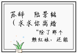 苏辞玥陆景铭（求求你离婚吧，放了我好吗）全文免费阅读无弹窗大结局(苏辞