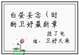 白昼妄念（时酌卫妤最新章节）在线阅读-免费小说白昼妄念全文阅读