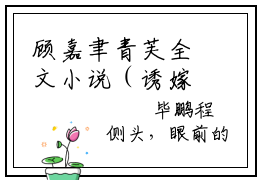 顾嘉聿青芙全文小说（诱嫁，非她不婚）全文阅读-顾嘉聿青芙在线小说免费阅读
