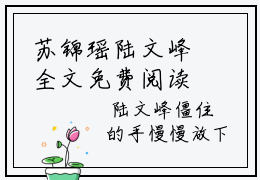 苏锦瑶陆文峰全文免费阅读（苏锦瑶陆文峰小说）全文免费阅读无弹窗大结局