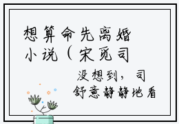想算命先离婚小说（宋觅司祁承）全文免费阅读无弹窗大结局_宋觅司祁承小说最新章节列表_笔趣阁