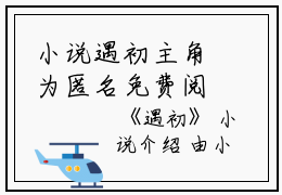 小说遇初主角为匿名免费阅读
