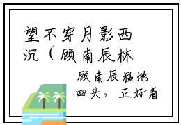 望不穿月影西沉（顾南辰林晚意）新上热文小说全文免费阅读-小说（顾南辰林晚意）完整版阅读