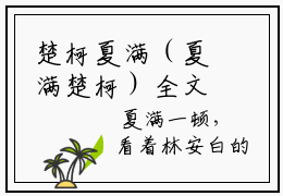 楚柯夏满（夏满楚柯）全文无弹窗阅读-楚柯夏满（夏满楚柯）最新章节完整版阅读