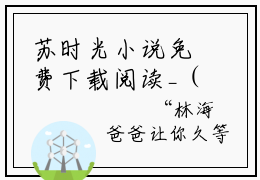 苏时光小说免费下载阅读_（握在手上的小时光）苏时光最新章节列表_笔趣阁（握在手上的小时光）