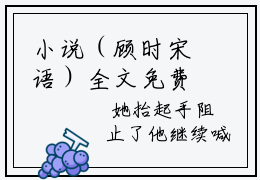 小说（顾时宋语）全文免费阅读_（顾时宋语）小说全文免费阅读
