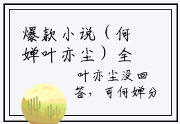 爆款小说（何婵叶亦尘）全文免费阅读无弹窗大结局-何婵叶亦尘全文在线完本