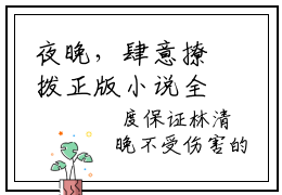 夜晚，肆意撩拨正版小说全文阅读秦夜林清晚无删减版