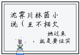 沈霁川林茵小说（互不相欠）热推新书_沈霁川林茵最新章节在线阅读_笔趣阁