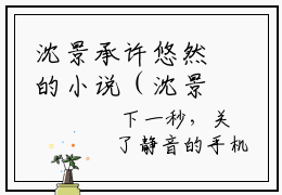 沈景承许悠然的小说（沈景承许悠然）免费阅读_沈景承许悠然小说免费阅读-笔趣阁（沈景承许悠然）