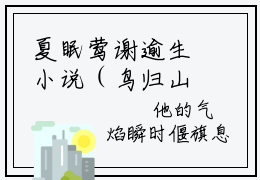 夏眠莺谢逾生小说（鸟归山野星辰入海）全文免费阅读无弹窗大结局-鸟归山野星辰入海最新热点小说