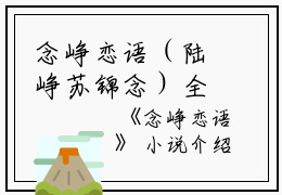 念峥恋语（陆峥苏锦念）全文免费阅读无弹窗大结局_念峥恋语最新章节（陆峥苏锦念）