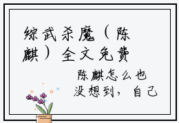综武杀魔（陈麒）全文免费阅读无弹窗大结局_陈麒小说最新章节列表_笔趣阁