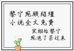 黎宁宛顾绍瑾小说全文免费阅读，黎宁宛顾绍瑾最新章节