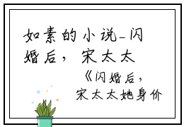 如素的小说_闪婚后，宋太太她身价千万躺赢沈小姐,徐达,沈一安小说阅读