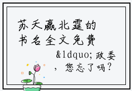 苏夭赢北霆的书名全文免费 苏夭赢北霆在线阅读小说免费阅读