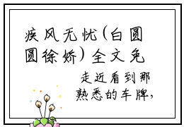 疾风无忧(白圆圆徐娇)全文免费白圆圆徐娇读无弹窗大结局(疾风无忧免费白圆圆