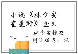 小说《林今安霍星野》全文免费阅读无弹窗-林今安霍星野（霍星野林今安）小说全文在线赏析_笔趣阁