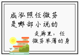 成泓照任微芬是哪部小说的主角，任微芬成泓照全文在线赏析
