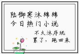 陆御寒沐绵绵今日热门小说推荐 陆御寒沐绵绵免费阅读