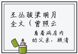 王丛骏梁明月全文（曾照云归）完整版小说阅读_曾照云归全本列表免费笔趣阁（王丛骏梁明月）
