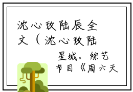 沈心玫陆辰全文（沈心玫陆辰）全文在线阅读无弹窗大结局(沈心玫陆辰在线阅