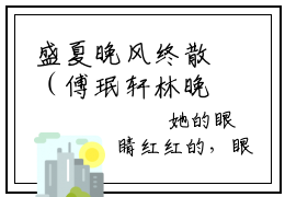 盛夏晚风终散（傅珉轩林晚音）小说推荐精彩章节全文阅读-热门小说傅珉轩林晚音（盛夏晚风终散）精选章节阅读