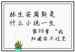 林生安周靳是什么小说一生安-（一生安全文阅读）最新章节列表