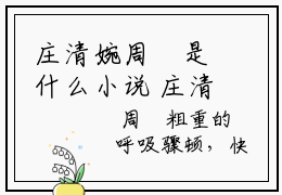 庄清婉周燊是什么小说 庄清婉周燊正版小说免费阅读_笔趣阁