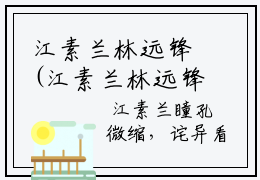 江素兰林远锋(江素兰林远锋全文)全文免费阅读无弹窗大结局(江素兰林远锋全文