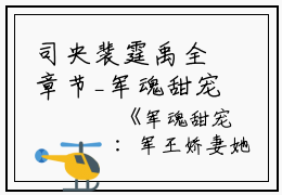 司央裴霆禹全章节_军魂甜宠：军王娇妻她有空间全文浏览小说阅读
