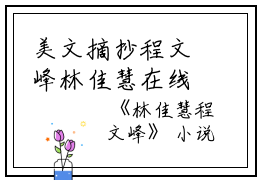美文摘抄程文峰林佳慧在线阅读-小说程文峰林佳慧（林佳慧程文峰）大结局全文免费阅读