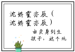沈娇霍亦辰（沈娇霍亦辰）全文免费阅读大结局-沈娇霍亦辰最新章节列表免费阅读大结局