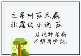 主角叫苏夭赢北霆的小说 苏夭赢北霆在线阅读