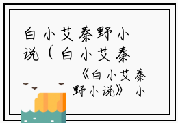 白小艾秦野小说（白小艾秦野）全文免费阅读无弹窗大结局_白小艾秦野小说最新章节列表_笔趣阁（白小艾秦野）