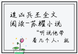 追凶兵王全文阅读-苏耀小说免费阅读-笔趣阁
