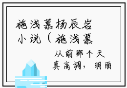 施浅慕杨辰岩小说（施浅慕杨辰岩）全文在线阅读免费大结局_施浅慕杨辰岩小说最新章节列表_笔趣阁（施浅慕杨辰岩）