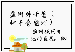 盛珂钟子誊（钟子誊盛珂）小说全文大结局-（钟子誊盛珂）全章节完整版在线阅读