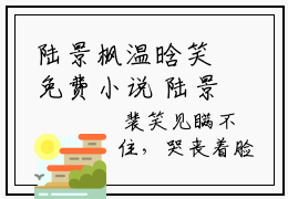 陆景枫温晗笑免费小说 陆景枫温晗笑全文无弹窗完整版阅读
