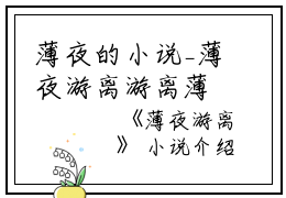 薄夜的小说_薄夜游离游离薄夜小说阅读