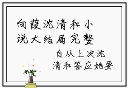 向葭沈清和小说大结局完整版观看 向葭沈清和免费在线阅读