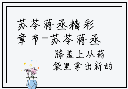 苏苓蒋丞精彩章节-苏苓蒋丞完整版阅读