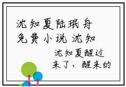 沈知夏陆珉舟免费小说 沈知夏陆珉舟全文在线阅读