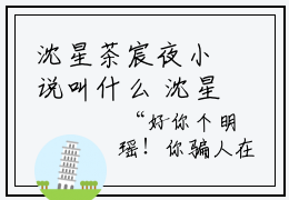 沈星茶宸夜小说叫什么 沈星茶宸夜小说全文免费阅读