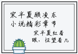宋半夏顾凌东小说精彩章节-主角为宋半夏顾凌东在线阅读