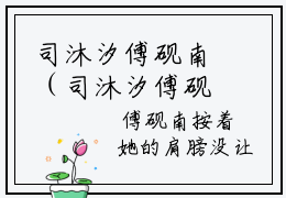 司沐汐傅砚南（司沐汐傅砚南）全文免费阅读无弹窗大结局_(司沐汐傅砚南免费阅读)最新章节列表_笔趣阁